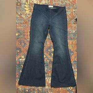 Free People Navy Flare Jeans